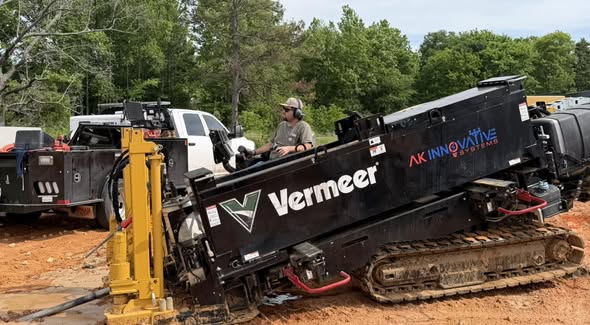 Operator at an AK Innovative Systems directional boring machine